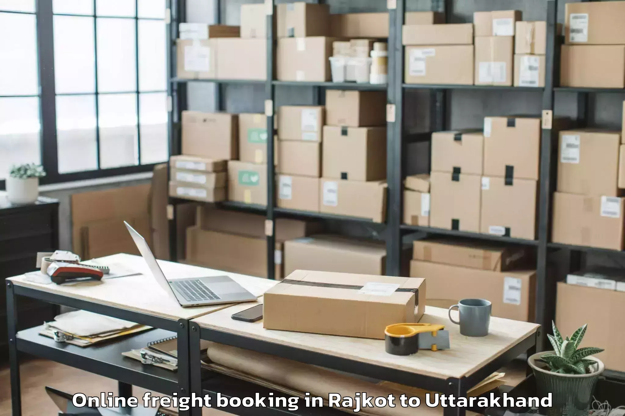 Professional Rajkot to Pauri Online Freight Booking